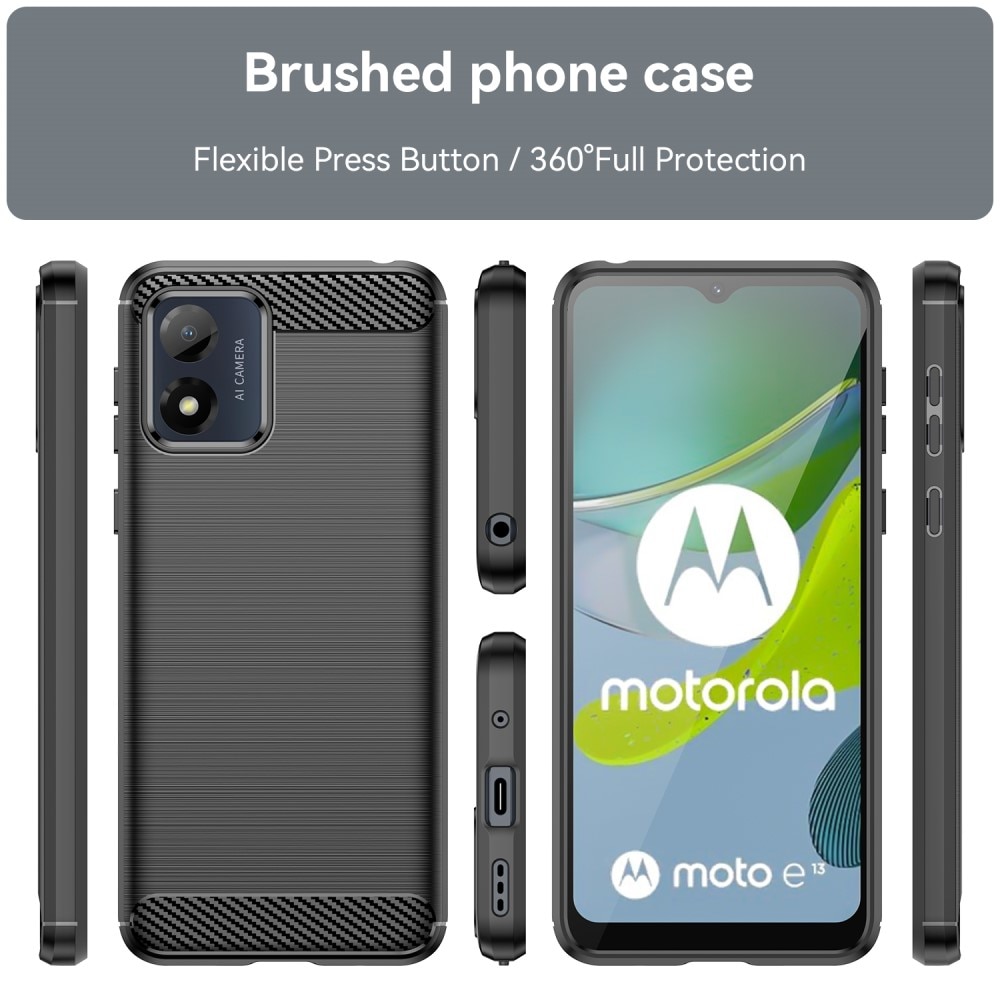 Motorola Moto E13 TPU-skal Brushed, Black