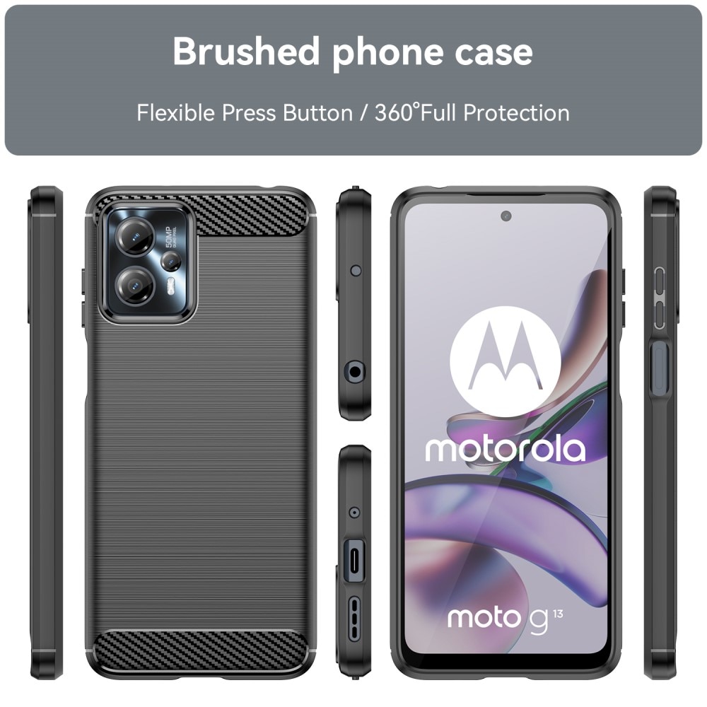 Motorola Moto G23 TPU-skal Brushed, Black