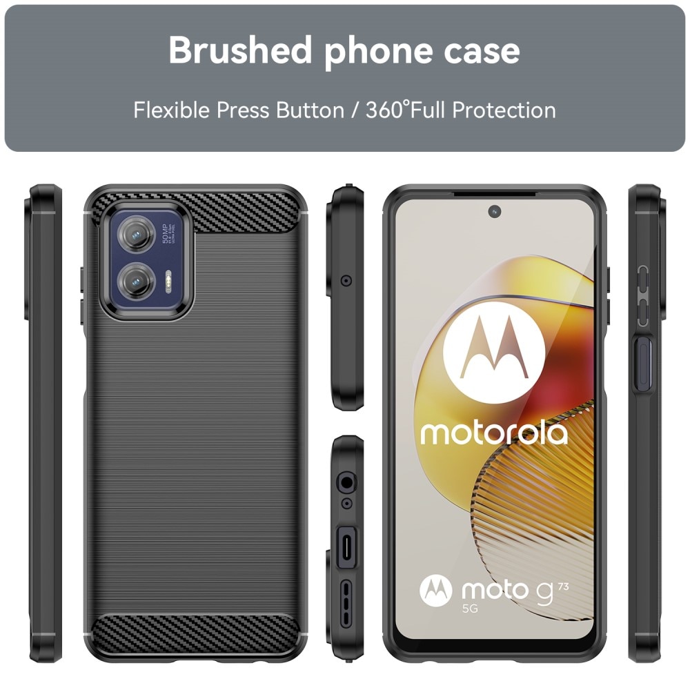 Motorola Moto G73 TPU-skal Brushed, Black