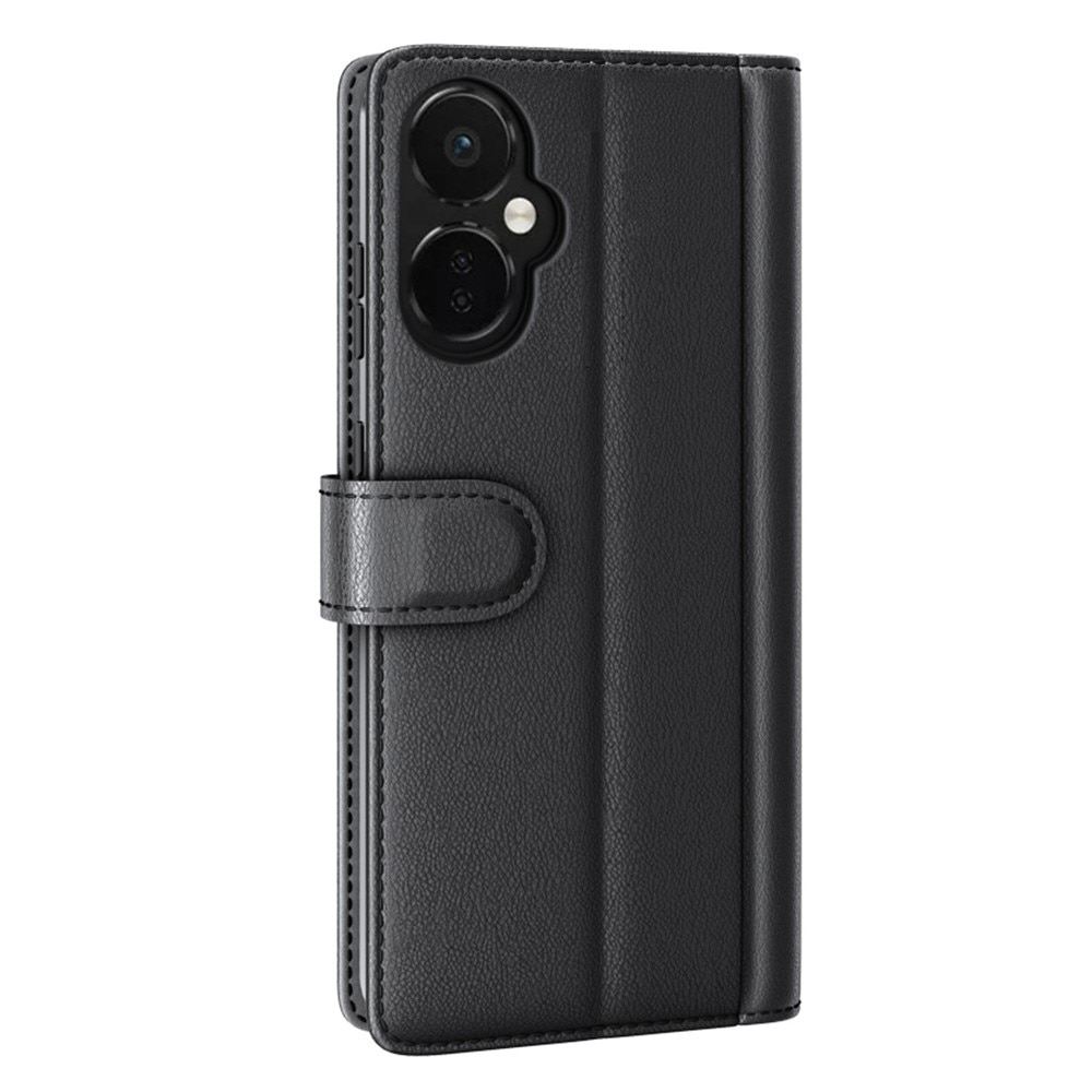 OnePlus Nord CE 3 Lite Plånboksfodral i Äkta Läder, svart