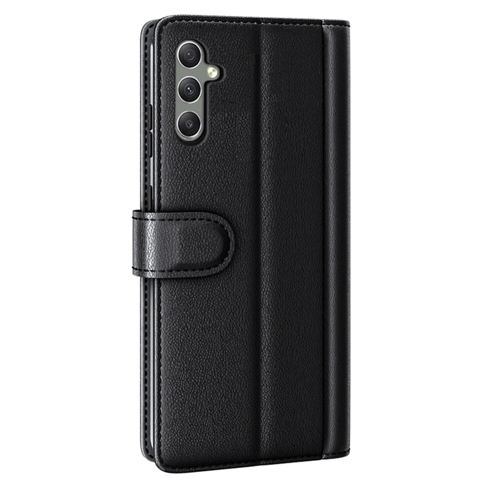 Samsung Galaxy A24 Plånboksfodral i Äkta Läder, svart
