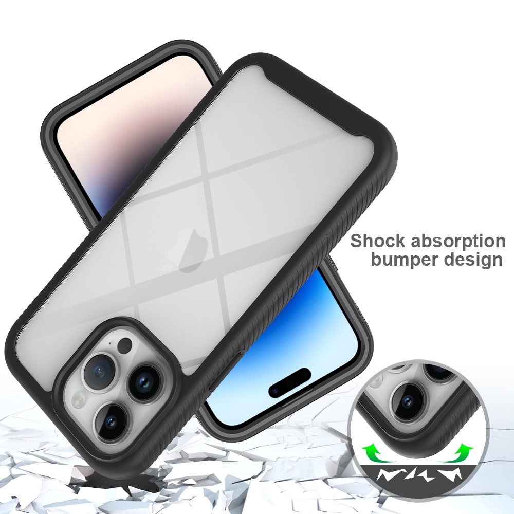 iPhone 15 Pro Mobilskal Full Protection, svart