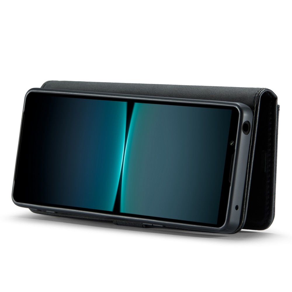 Sony Xperia 5 V Plånboksfodral med avtagbart skal, svart