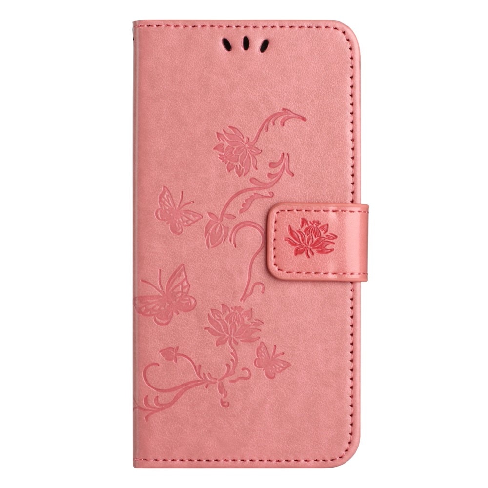 Xiaomi Redmi Note 13 4G Mobilfodral med fjärilar, rosa