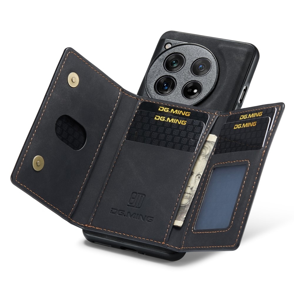 OnePlus 12 Skal med avtagbar plånbok, svart