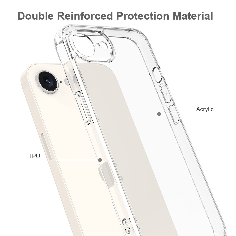iPhone SE (2024) Crystal Hybrid-skal, transparent