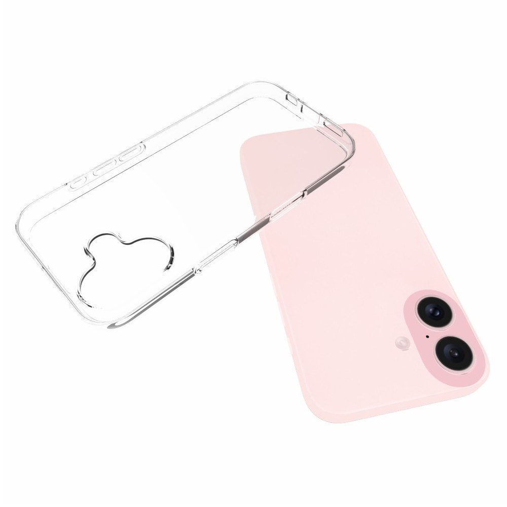 iPhone 16 Tunt TPU-skal, transparent