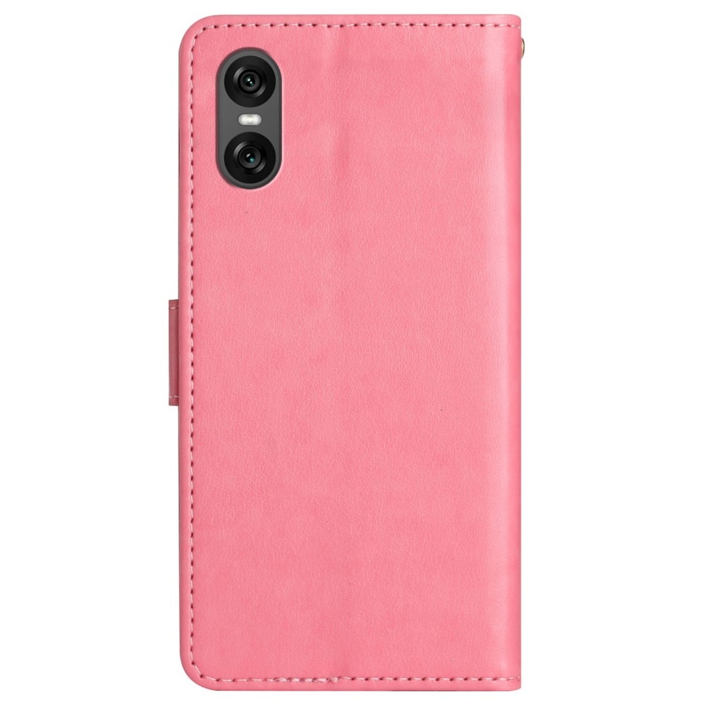 Sony Xperia 10 VI Mobilfodral med fjärilar, Rosa