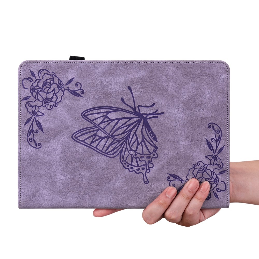 Samsung Galaxy Tab S9 Plus Fodral med fjärilar, lila