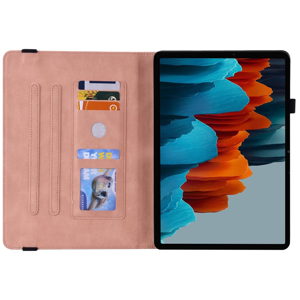 Samsung Galaxy Tab S7 Plus Fodral med fjärilar, rosa