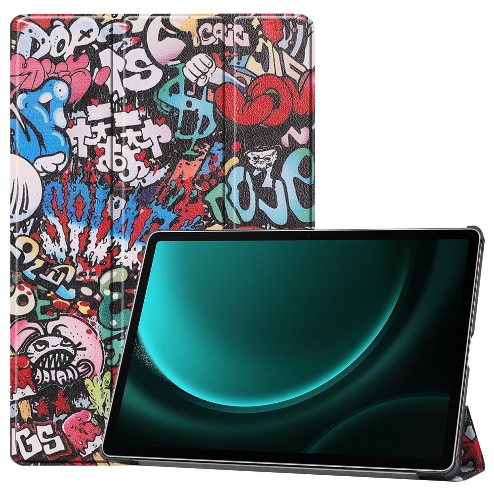Samsung Galaxy Tab S9 FE Plus Tri-Fold Fodral, graffiti
