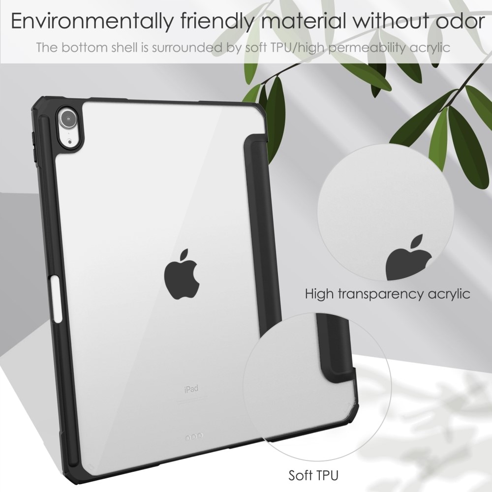 iPad Air 11 6th Gen (2024) Tri-fold Fodral med pennhållare, svart