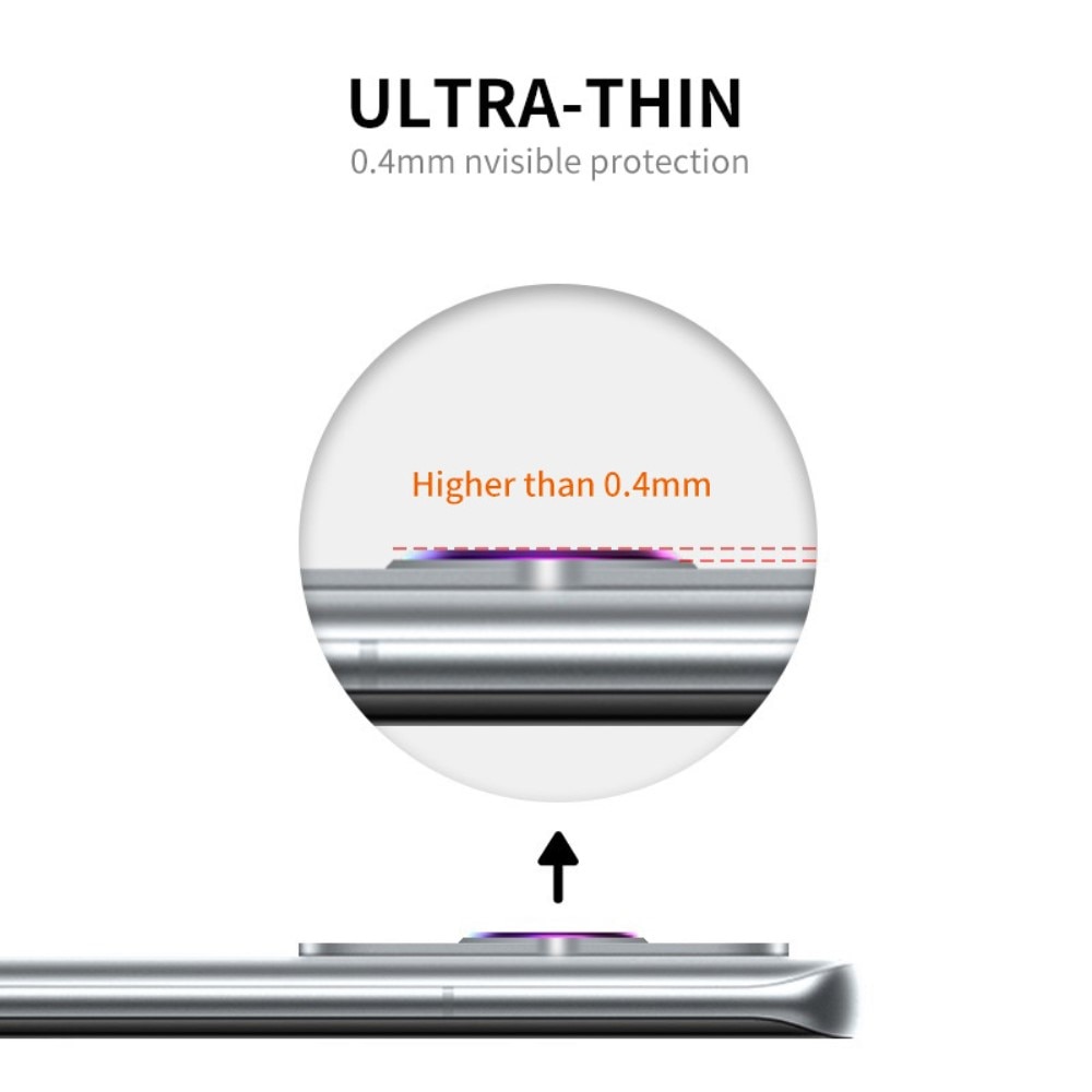 Huawei P60/P60 Pro Linsskydd i glas & aluminium, svart