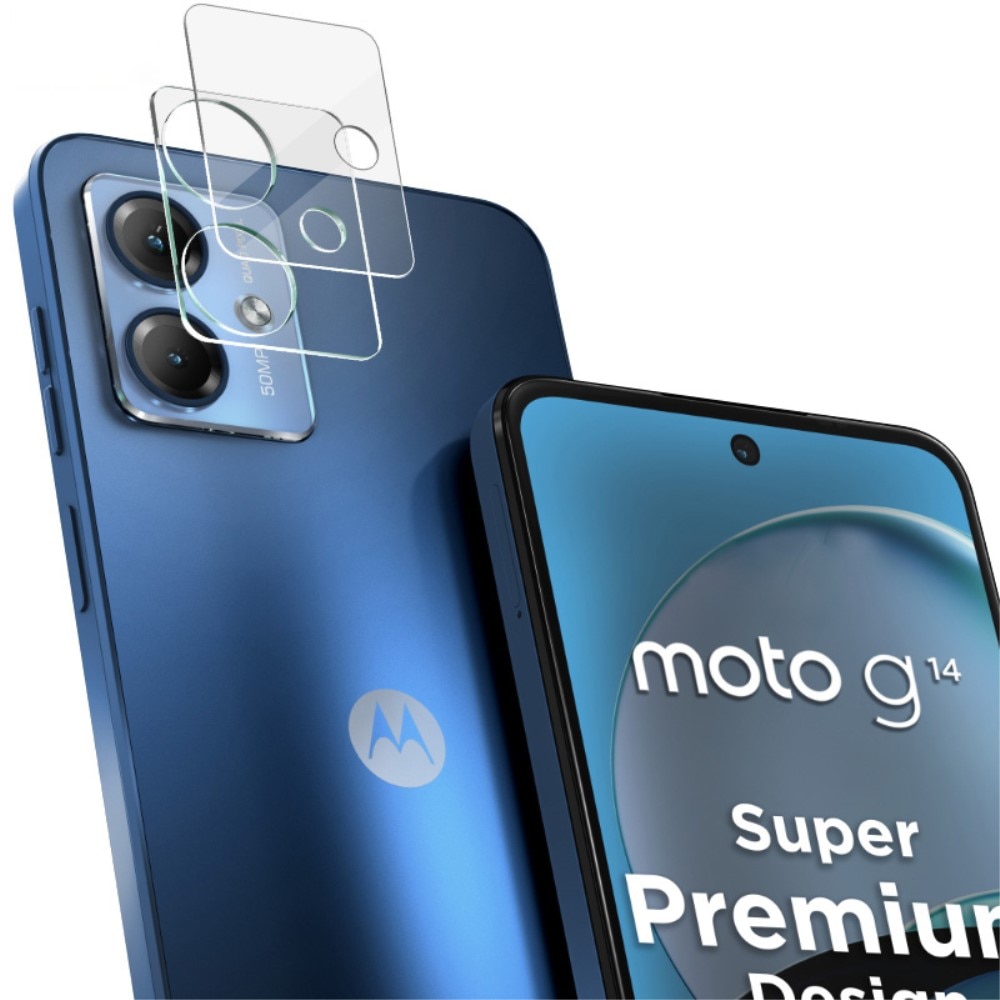 Motorola Moto G14 Kameraskydd i glas