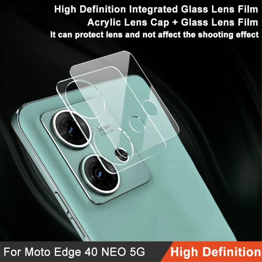 Motorola Edge 40 Neo Kameraskydd i glas