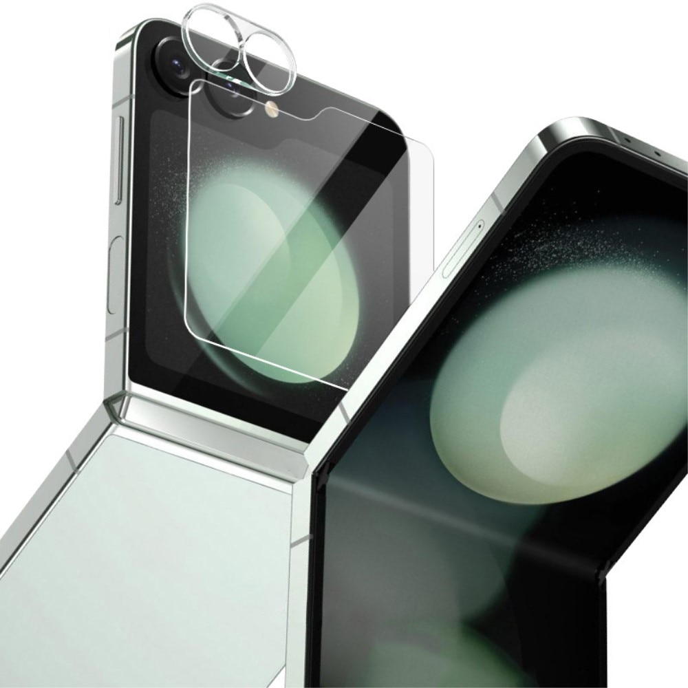 Galaxy Z Flip 6 Ytterskärmskydd & linsskydd i härdat glas