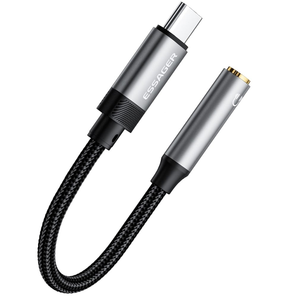 Adapter DAC USB-C till 3.5mm, svart