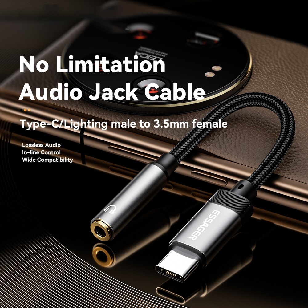 Adapter DAC USB-C till 3.5mm, svart