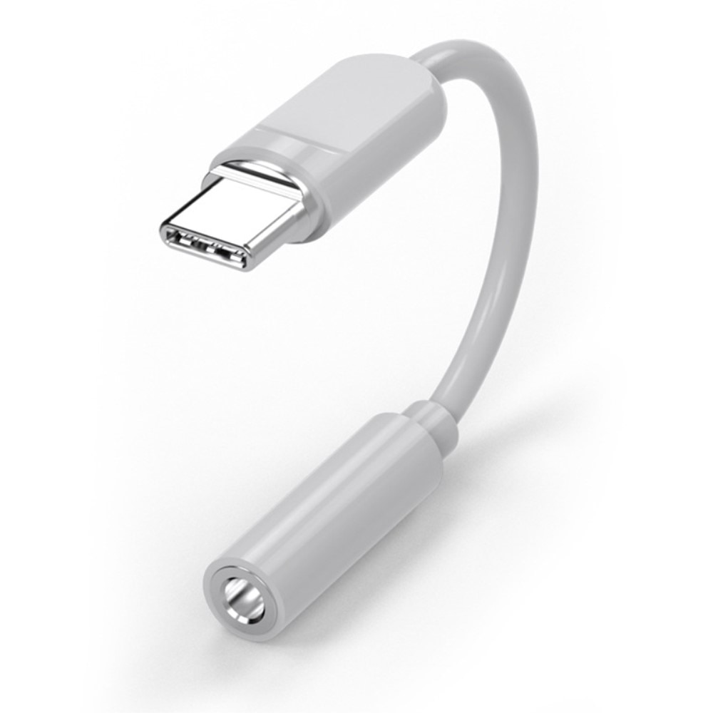 Hörlursadapter DAC USB-C till 3.5mm, vit