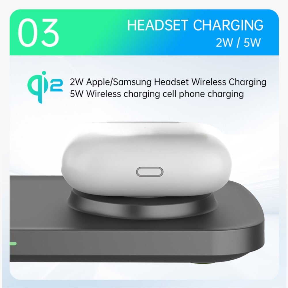 Samsung Galaxy S25 Ultra Qi2 Magnetisk trådlös Laddningsstation 3-i-1, svart