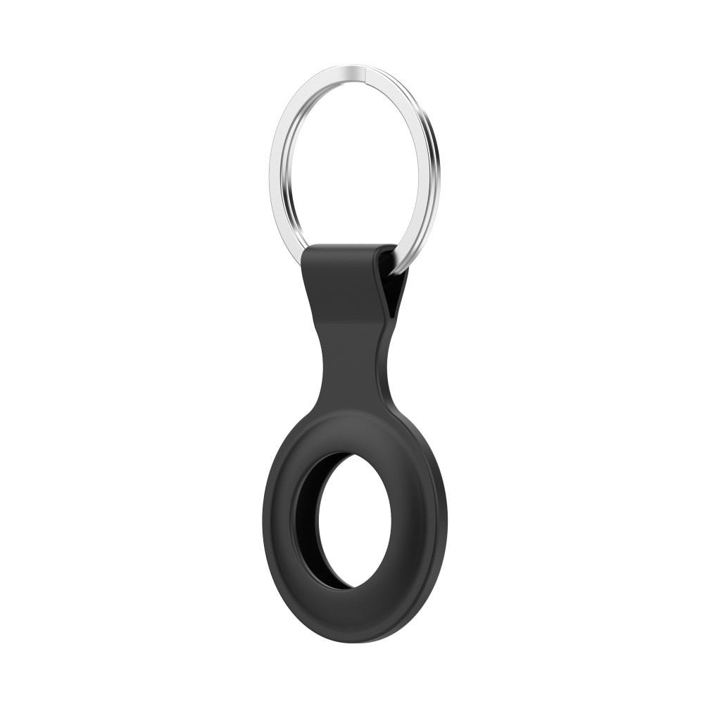 Apple AirTag Nyckelring med silikonskal, svart