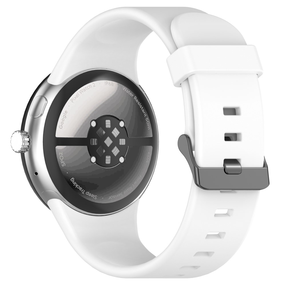 Google Pixel Watch 3 45mm Armband i silikon, Vit