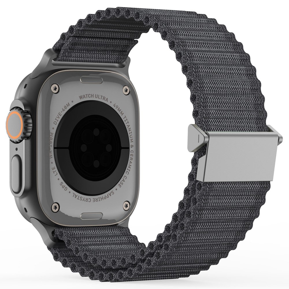 Apple Watch SE 44mm Active nylonarmband, grå