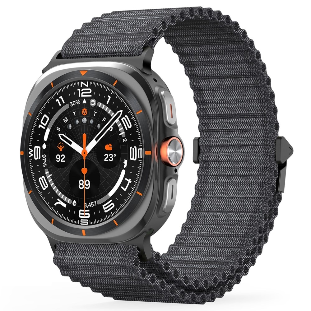 Samsung Galaxy Watch Ultra 47mm Active nylonarmband, grå