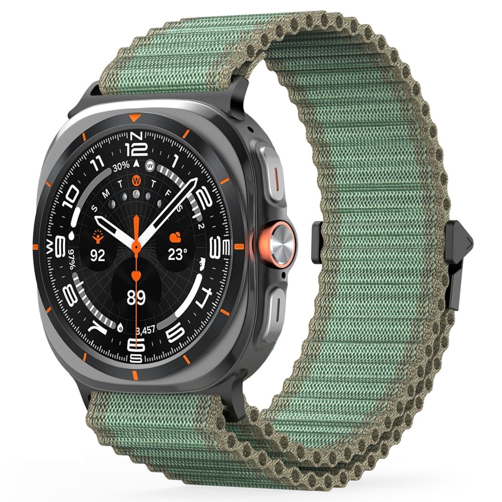 Samsung Galaxy Watch Ultra 47mm Active nylonarmband, grön