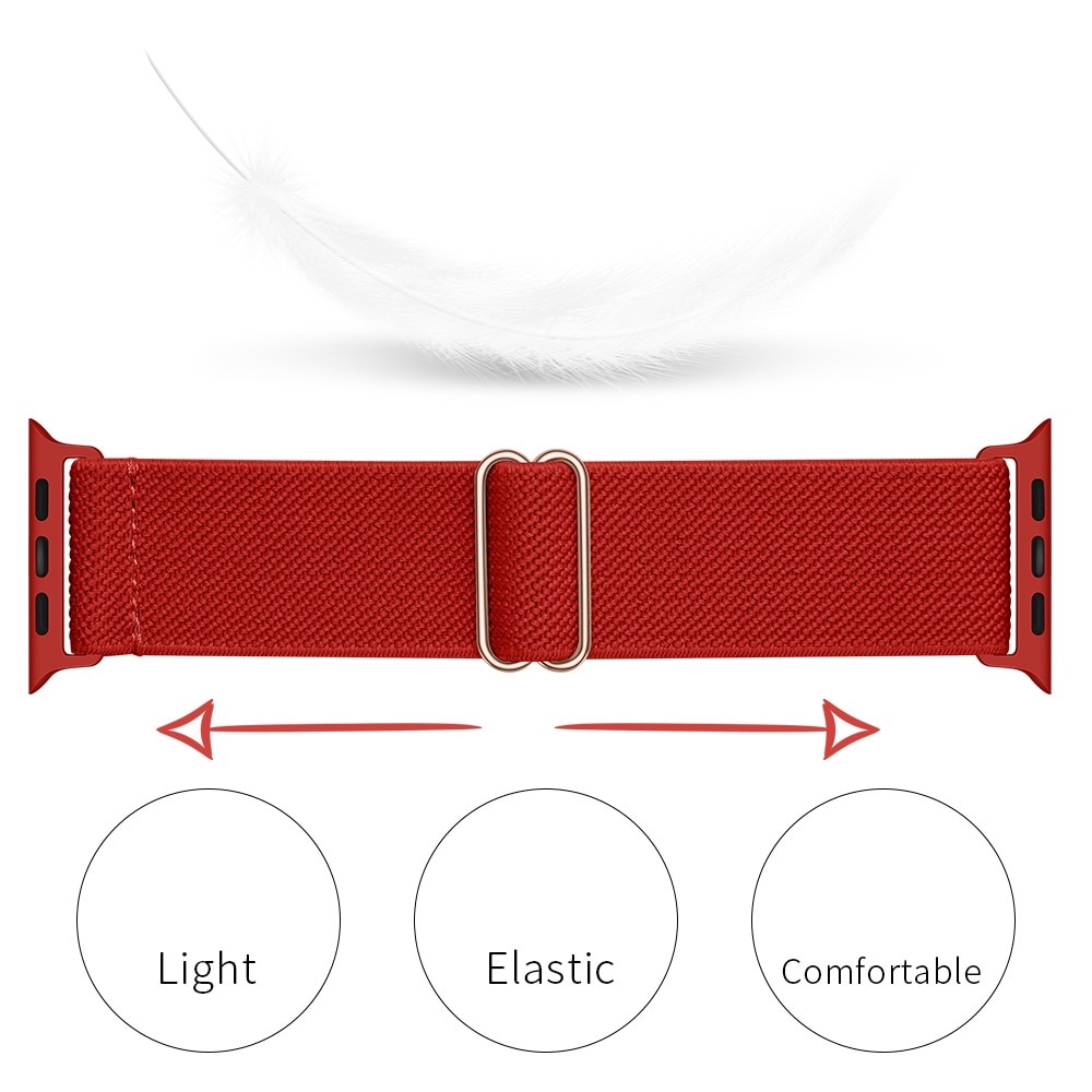 Apple Watch 41mm Series 9 Armband i resår, röd