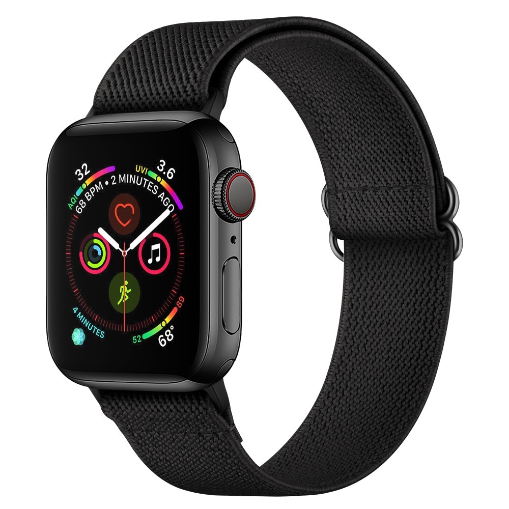 Apple Watch 45mm Series 8 Armband i resår, svart