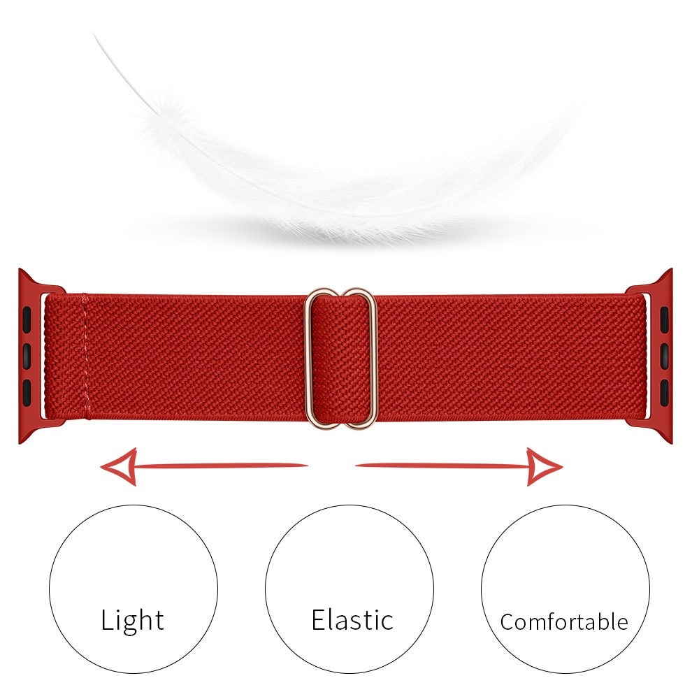 Apple Watch 45mm Series 8 Armband i resår, röd