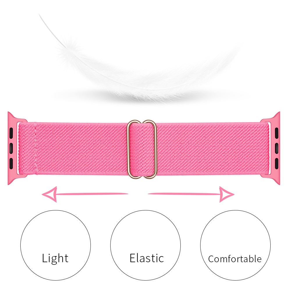 Apple Watch 45mm Series 8 Armband i resår, fuchsia