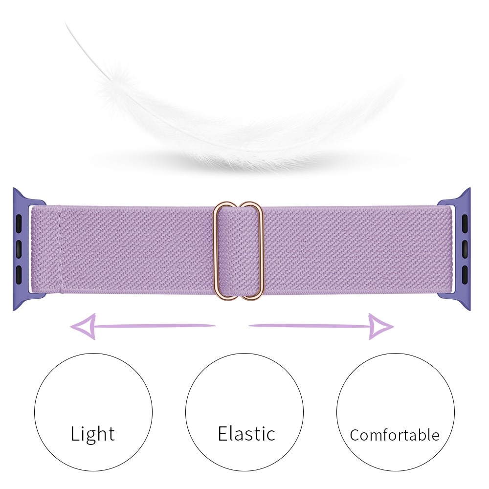 Apple Watch 45mm Series 8 Armband i resår, lila