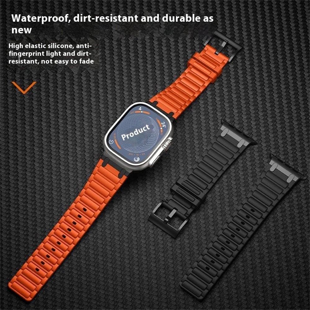 Apple Watch Ultra 49mm 1st Gen Tufft Armband i silikon, Orange