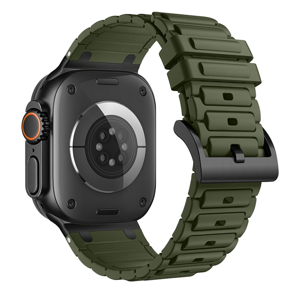 Apple Watch Series 9 45mm Tufft Armband i silikon, Mörkgrön