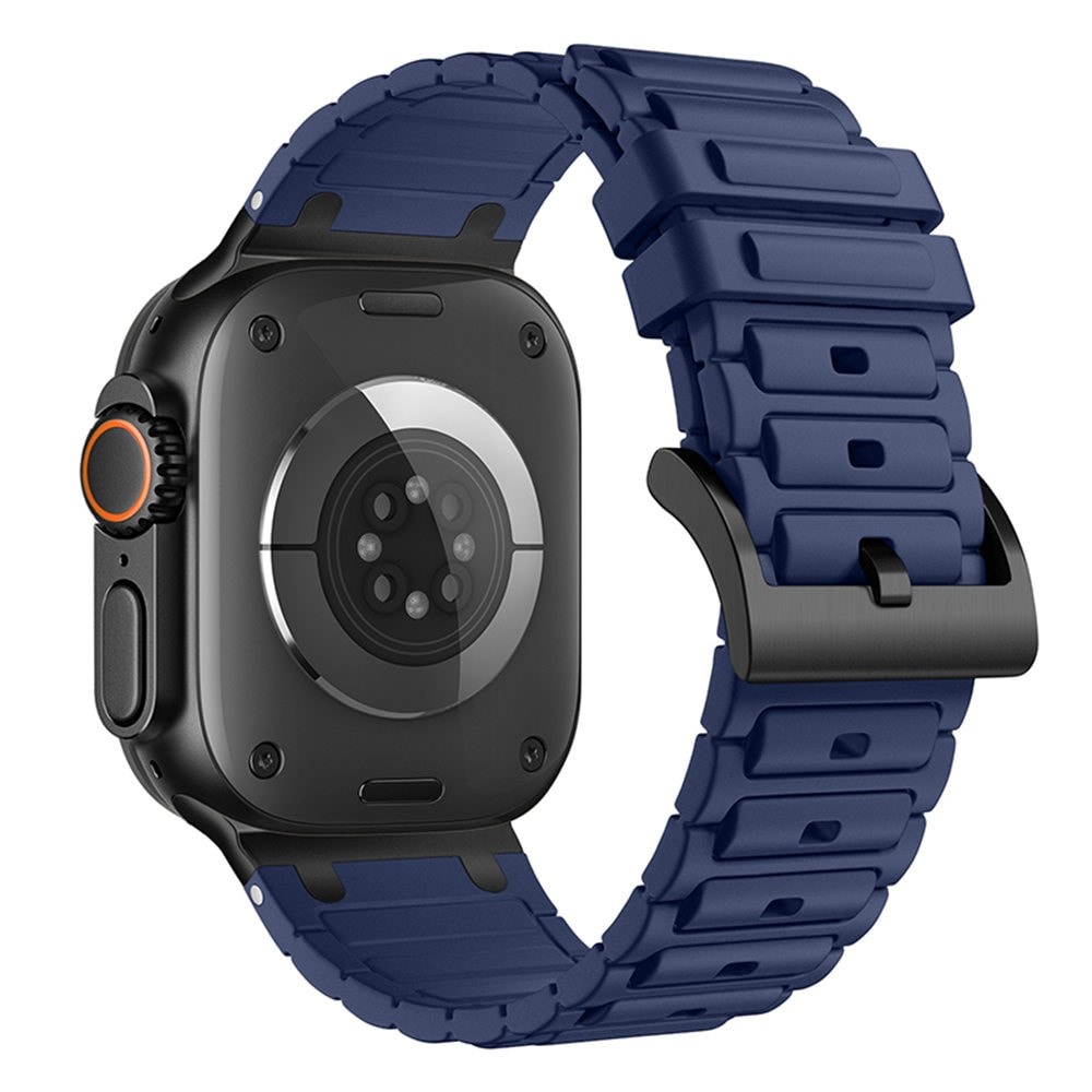 Apple Watch Series 9 45mm Tufft Armband i silikon, Mörkblå