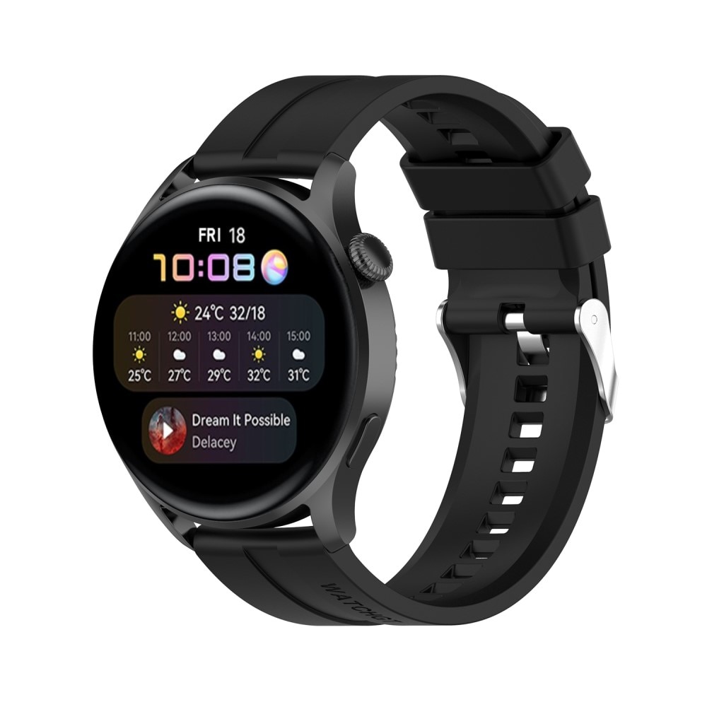 Huawei Watch 3/3 Pro Armband i silikon, svart