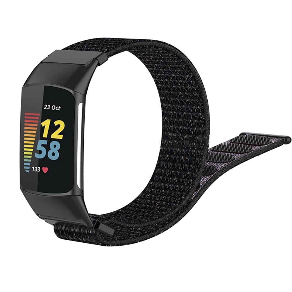 Fitbit Charge 5 Armband i nylon, svart