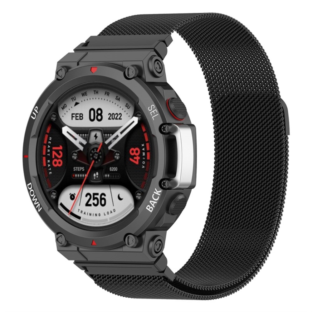 Amazfit T-Rex 2 Armband Milanese Loop, svart