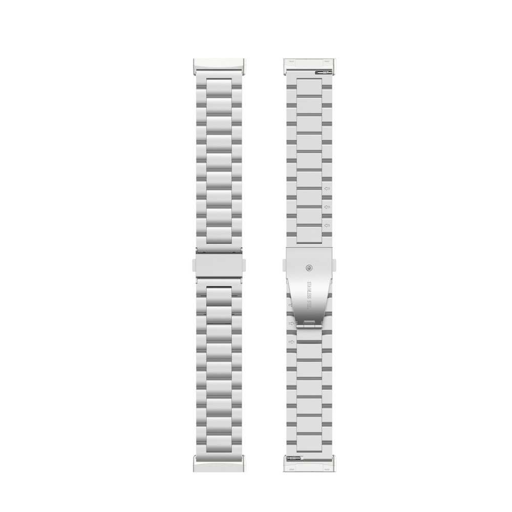 Fitbit Versa 3/Sense Stilrent länkarmband i metall, silver