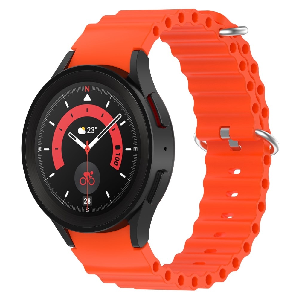 Samsung Galaxy Watch 6 Classic 43mm Sportigt Full-fit armband i silikon, orange