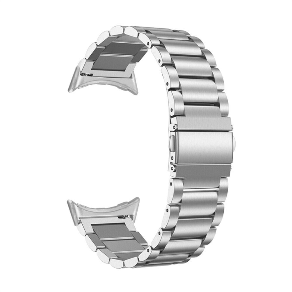 Google Pixel Watch Stilrent länkarmband i metall, silver