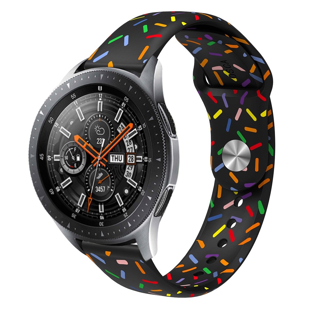 Samsung Galaxy Watch 6 44mm Armband i silikon, svart strössel