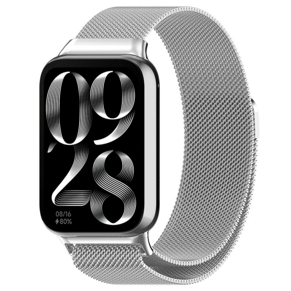 Xiaomi Smart Band 8 Pro Armband Milanese Loop, silver