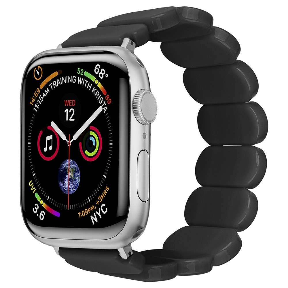 Apple Watch 41mm Series 9 Flexibelt Armband i resin, svart