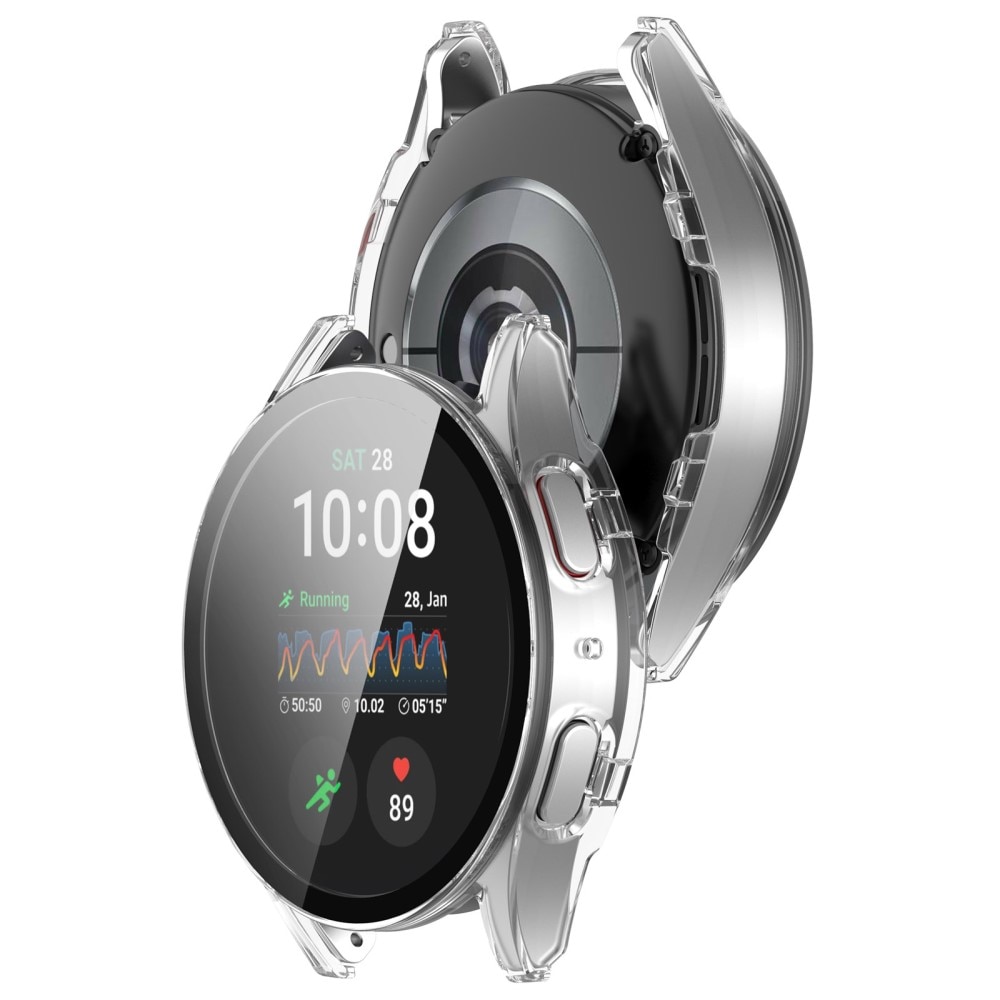 Samsung Galaxy Watch 7 44mm Heltäckande skal med inbyggt skärmskydd, Genomskinlig