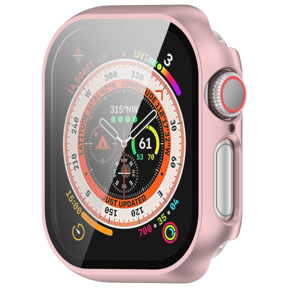 Apple Watch Series 10 42mm Heltäckande skal med inbyggt skärmskydd, Rosa