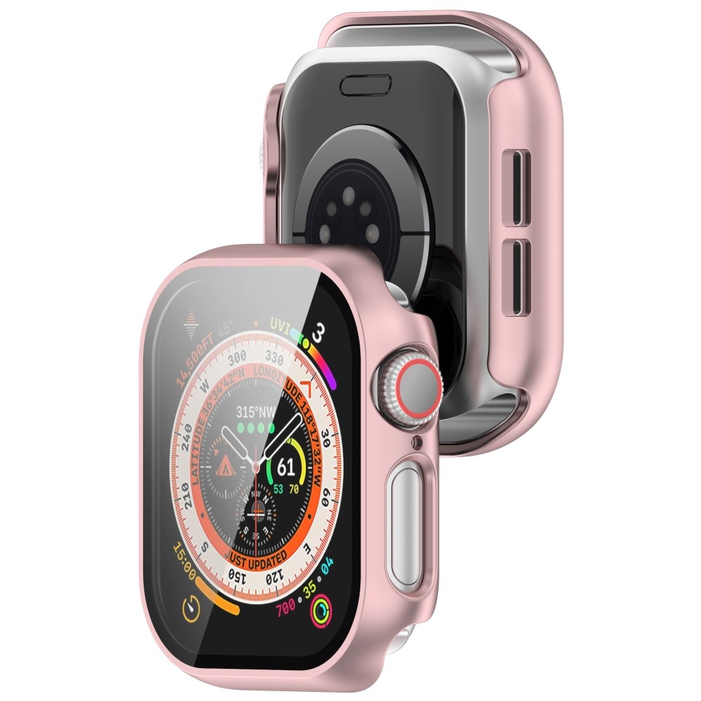 Apple Watch Series 10 42mm Heltäckande skal med inbyggt skärmskydd, rosa