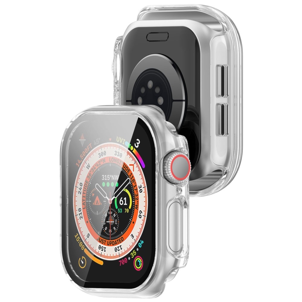 Apple Watch Series 10 42mm Heltäckande skal med inbyggt skärmskydd, transparent